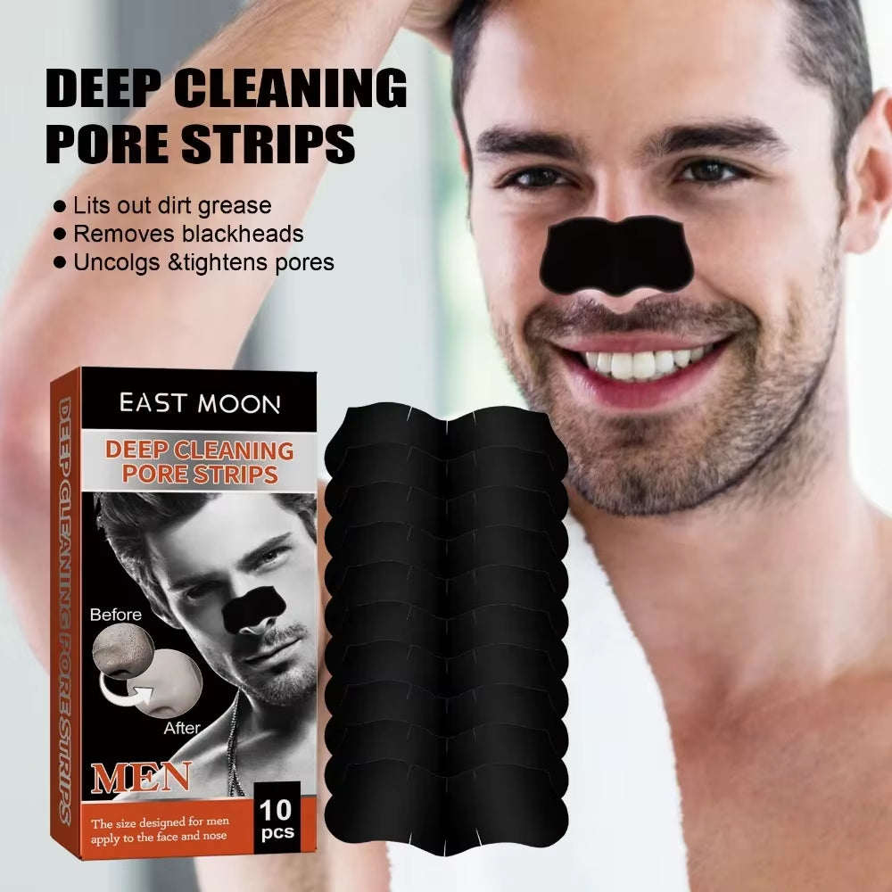 10Pcs Nose Blackhead Sticker Strip Mask for Nose Deep Cleaning Firming Shrink Pore Unisex Exfoliating Nasal Nose Skin Care Tool